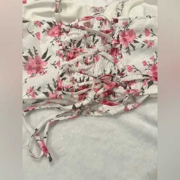 Windsor Call Me Cutie Floral Eyelet Corset Top - Large - Picture 3 of 10